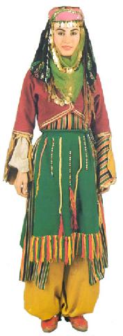 Local Costumes, Afyon, Dinar, Woman